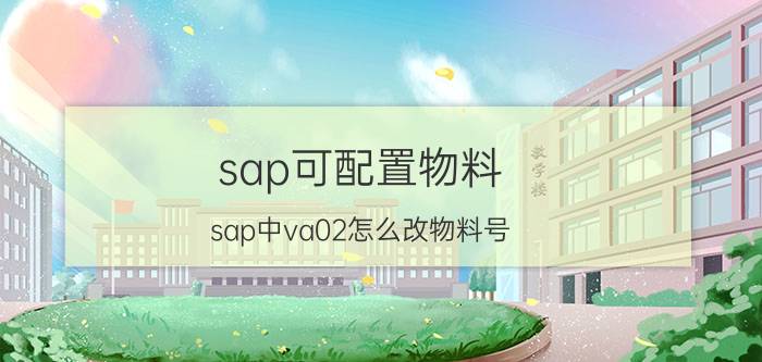 sap可配置物料 sap中va02怎么改物料号？